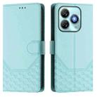 For ZTE Blade A75 4G Honeycomb Embossing RFID Leather Phone Case(Mint Green) - 2