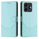 For ZTE Blade V60 Vita / V60 Design Honeycomb Embossing RFID Leather Phone Case(Mint Green) - 2