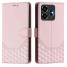 For ZTE Blade V60 Vita / V60 Design Honeycomb Embossing RFID Leather Phone Case(Pink) - 2