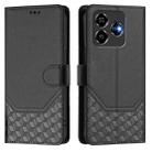 For ZTE Blade V60 Vita / V60 Design Honeycomb Embossing RFID Leather Phone Case(Black) - 2