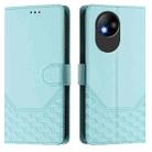 For ZTE Blade A35 Lite Honeycomb Embossing RFID Leather Phone Case(Mint Green) - 2