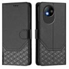 For ZTE Blade A35 Lite Honeycomb Embossing RFID Leather Phone Case(Black) - 2