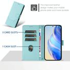 For ZTE Blade V70 Honeycomb Embossing RFID Leather Phone Case(Mint Green) - 3