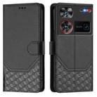 For ZTE nubia Z60 Ultra Honeycomb Embossing RFID Leather Phone Case(Black) - 2