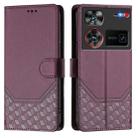 For ZTE nubia Z60 Ultra Honeycomb Embossing RFID Leather Phone Case(Violet) - 2