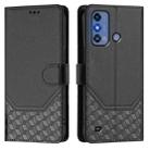 For ZTE Blade A53 Pro Honeycomb Embossing RFID Leather Phone Case(Black) - 2
