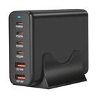 155W 4Type-C, 2USB 6-Ports Desktop Fast Charger, Plug Type:US Plug(Black) - 2