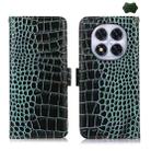 For Redmi Note 14 Pro 5G Crocodile Top Layer Cowhide Leather Phone Case(Green) - 1