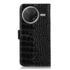 For Redmi K80 Crocodile Top Layer Cowhide Leather Phone Case(Black) - 3