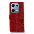 For Redmi Note 14S 4G Crocodile Top Layer Cowhide Leather Phone Case(Red) - 3