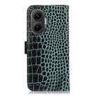 For Redmi Turbo 4 Pro Crocodile Top Layer Cowhide Leather Phone Case(Green) - 3