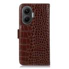 For Redmi Turbo 4 Pro Crocodile Top Layer Cowhide Leather Phone Case(Brown) - 3