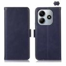 For Redmi Note 14 5G Magnetic Crazy Horse Texture Genuine Leather RFID Phone Case(Blue) - 1