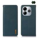 For Redmi Note 14 5G KHAZNEH Nappa Top Layer Cowhide Leather Phone Case(Green) - 1