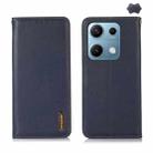 For Redmi Note 14S 4G KHAZNEH Nappa Top Layer Cowhide Leather Phone Case(Blue) - 1