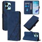 For UMIDIGI A15 / A15C / A15T Crossbody 3D Embossed Flip Leather Phone Case(Blue) - 1