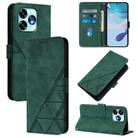 For UMIDIGI A15 / A15C / A15T Crossbody 3D Embossed Flip Leather Phone Case(Green) - 1