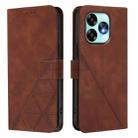 For UMIDIGI A15 / A15C / A15T Crossbody 3D Embossed Flip Leather Phone Case(Brown) - 2