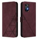 For UMIDIGI Bison X20 Crossbody 3D Embossed Flip Leather Phone Case(Wine Red) - 2