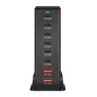 YMX-986 286W 6 Type-C, 2 USB 8-Ports Desktop Fast Charger, Plug Type:US Plug(Black) - 3