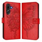 For Samsung Galaxy M56 5G Embossed Butterfly Leather Phone Case(Red) - 2