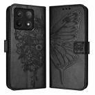 For Xiaomi 14T Pro Embossed Butterfly Leather Phone Case(Black) - 2