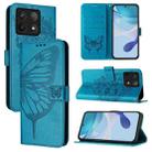 For Xiaomi 14T Embossed Butterfly Leather Phone Case(Blue) - 1