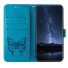 For Xiaomi Poco X7 Pro Embossed Butterfly Leather Phone Case(Blue) - 3