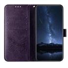 For Xiaomi Poco X7 Pro Embossed Butterfly Leather Phone Case(Dark Purple) - 3