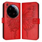 For Xiaomi 15 Ultra Embossed Butterfly Leather Phone Case(Red) - 2