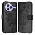 For Xiaomi Civi 5 Pro 5G Embossed Butterfly Leather Phone Case(Black) - 2