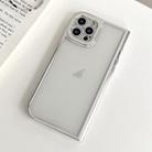 For iPhone 15 Pro Max Electroplated Solid Color Fine Hole TPU Phone Case(Transparent) - 1