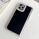 For iPhone 15 Pro Max Electroplated Solid Color Fine Hole TPU Phone Case(Black) - 1