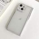 For iPhone 15 Electroplated Solid Color Fine Hole TPU Phone Case(Transparent) - 1