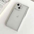 For iPhone 14 Electroplated Solid Color Fine Hole TPU Phone Case(Transparent) - 1