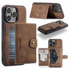 For iPhone 16 Pro Max JEEHOOD J01 Retro Magnetic Detachable Wallet Phone Case(Brown) - 1