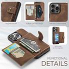 For iPhone 16 Pro Max JEEHOOD J01 Retro Magnetic Detachable Wallet Phone Case(Brown) - 2