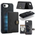 For iPhone 16e JEEHOOD J01 Retro Magnetic Detachable Wallet Phone Case(Black) - 1