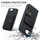 For iPhone 16e JEEHOOD J01 Retro Magnetic Detachable Wallet Phone Case(Black) - 3