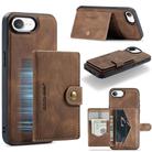 For iPhone 16e JEEHOOD J01 Retro Magnetic Detachable Wallet Phone Case(Brown) - 1