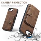 For iPhone 16e JEEHOOD J01 Retro Magnetic Detachable Wallet Phone Case(Brown) - 3