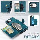 For iPhone 16e JEEHOOD J01 Retro Magnetic Detachable Wallet Phone Case(Blue) - 2