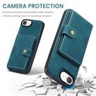 For iPhone 16e JEEHOOD J01 Retro Magnetic Detachable Wallet Phone Case(Blue) - 3