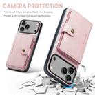 For iPhone 17 Pro Max JEEHOOD J01 Retro Magnetic Detachable Wallet Phone Case(Pink) - 3