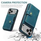 For iPhone 17 Pro JEEHOOD J01 Retro Magnetic Detachable Wallet Phone Case(Blue) - 3