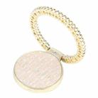 Flash Diamond Metal Mobile Phone Ring Holder(Gold+Light Pink) - 2