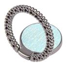 Flash Diamond Metal Mobile Phone Ring Holder(Black+Sky Blue) - 3