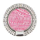 Flash Diamond Metal Mobile Phone Ring Holder(Silver+Rose Red) - 1