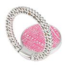 Flash Diamond Metal Mobile Phone Ring Holder(Silver+Rose Red) - 3