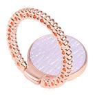 Flash Diamond Metal Mobile Phone Ring Holder(Rose Gold+Purple) - 3